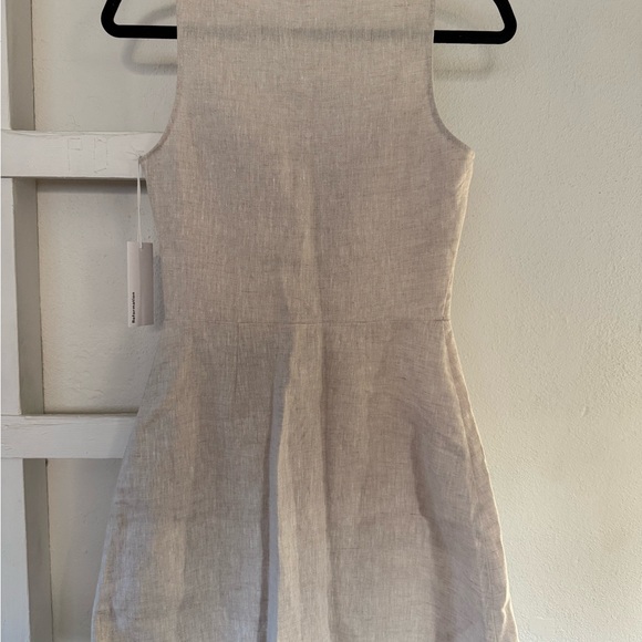 Reformation Jill Linen Dress - Oatmeal - Picture 5 of 8